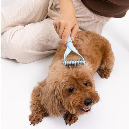 Pet Safe Ontwarrende Kam met Dubbele Bladen voor Klitvrije Hondenvacht | Ergonomische Handvat | Voor Zachte Massage