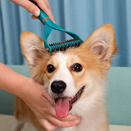 Pet Safe Ontwarrende Kam met Dubbele Bladen voor Klitvrije Hondenvacht | Ergonomische Handvat | Voor Zachte Massage