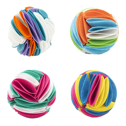 Honden Snuffel Speelbal | Interactief Vilt Speelgoed | Verstelbare Moeilijkheidsgraden | Opvouwbaar en Wasmachinebestendig | Maten 15 cm en 20 cm