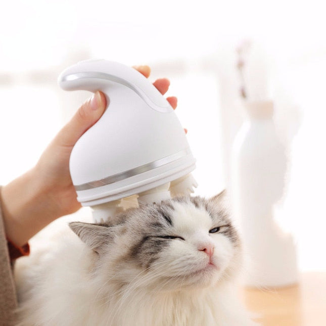 PurrRelax kattenmasseur | 76 massagepunten | Stressverlichting en ontspanning | Draagbaar en USB-oplaadbaar | Geschikt voor katten welzijn