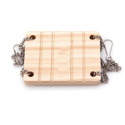 Hamsterspeelgoed Houten Swing | Hangmat Rustmat voor Papegaai | Kleine Dieren Accessoires | Harnas Speelgoed | Hout | Nieuw Ontwerp | Voor Hamsters, Ratten, Vogels | Makkelijk te Installeren