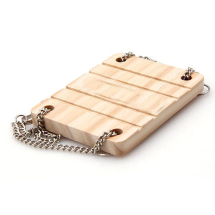Hamsterspeelgoed Houten Swing | Hangmat Rustmat voor Papegaai | Kleine Dieren Accessoires | Harnas Speelgoed | Hout | Nieuw Ontwerp | Voor Hamsters, Ratten, Vogels | Makkelijk te Installeren
