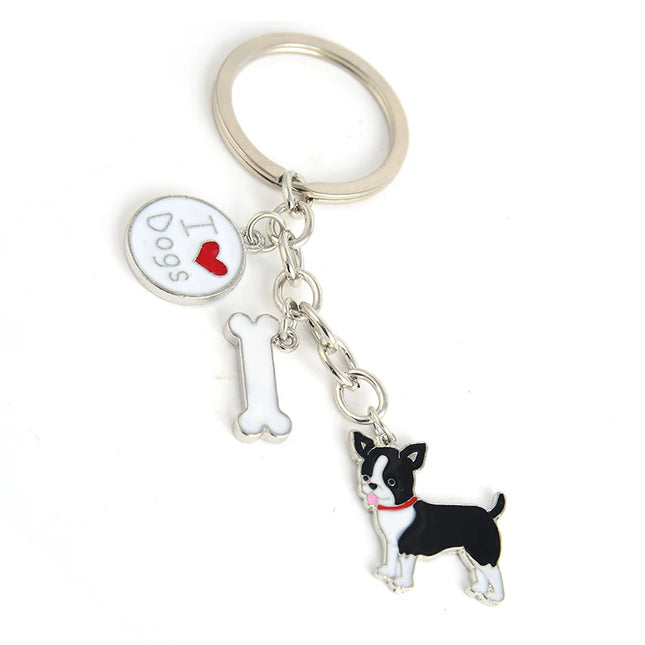Jack Russell Terrier Sleutelhanger | Metaal Zilver Hondenhanger | Unisex Sleutelhanger voor Auto, Tas of Cadeau | Trendy Dierensieraad | Voor Mannen & Vrouwen