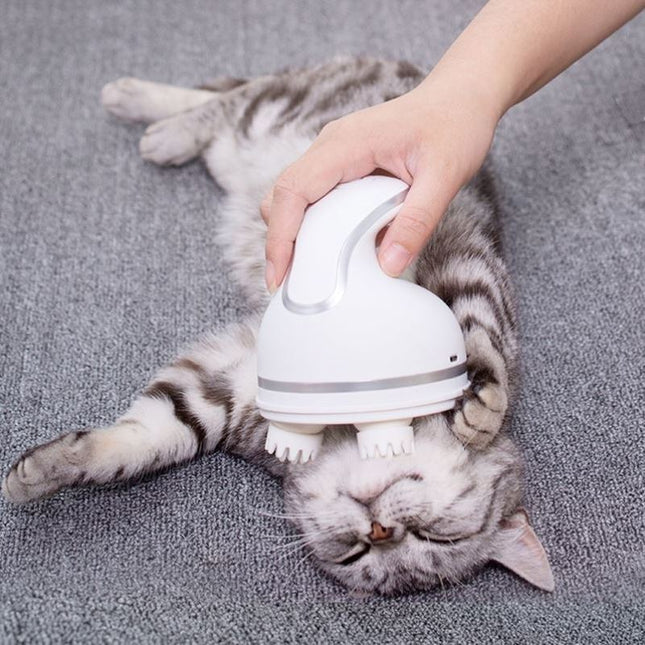 PurrRelax kattenmasseur | 76 massagepunten | Stressverlichting en ontspanning | Draagbaar en USB-oplaadbaar | Geschikt voor katten welzijn