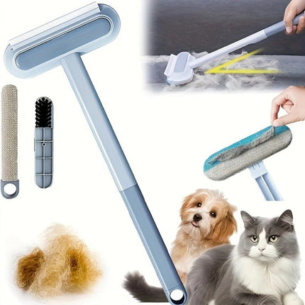 Handheld Pet Hair Remover | Double-Sided Brush for Dog and Cat Hair | For Furniture and Clothing | Suitable for Multiple Surfaces | Ergonomic Handle | For Efficient Hair Removal