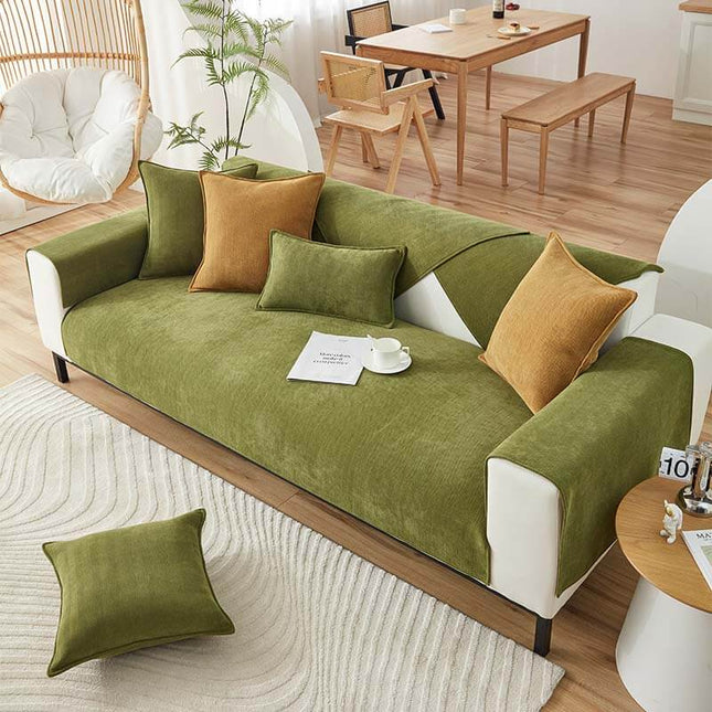 Belle | Luxueuze Chenille Stof | Vissengraat Textuur | Meerdere Maten | Antislip Onderkant | Zachte Ondersteuning | Machinewasbaar