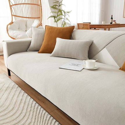 Belle | Luxueuze Chenille Stof | Vissengraat Textuur | Meerdere Maten | Antislip Onderkant | Zachte Ondersteuning | Machinewasbaar