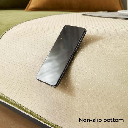 Belle | Luxueuze Chenille Stof | Vissengraat Textuur | Meerdere Maten | Antislip Onderkant | Zachte Ondersteuning | Machinewasbaar