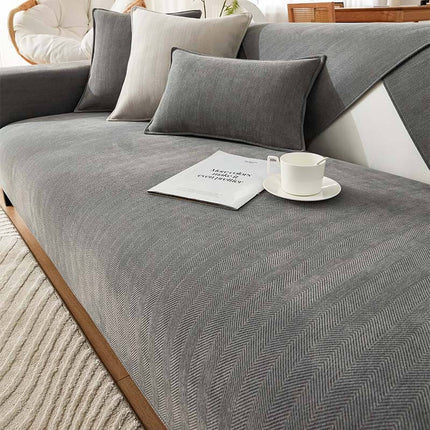 Belle | Luxueuze Chenille Stof | Vissengraat Textuur | Meerdere Maten | Antislip Onderkant | Zachte Ondersteuning | Machinewasbaar