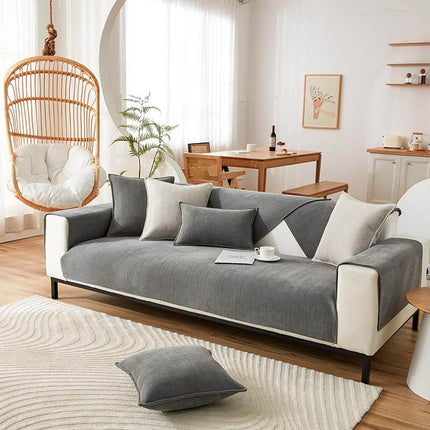 Belle | Luxueuze Chenille Stof | Vissengraat Textuur | Meerdere Maten | Antislip Onderkant | Zachte Ondersteuning | Machinewasbaar