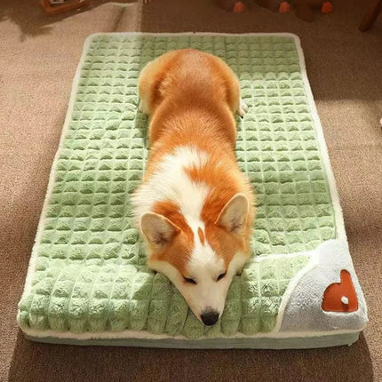 PetEase hondenbed voor kleine en middelgrote honden | Wasbaar en afneembaar | Zacht imitatiebont | Vier seizoenen comfortabel | Geruit design | Afmetingen 50x45 60x40 75x45 100x70 cm