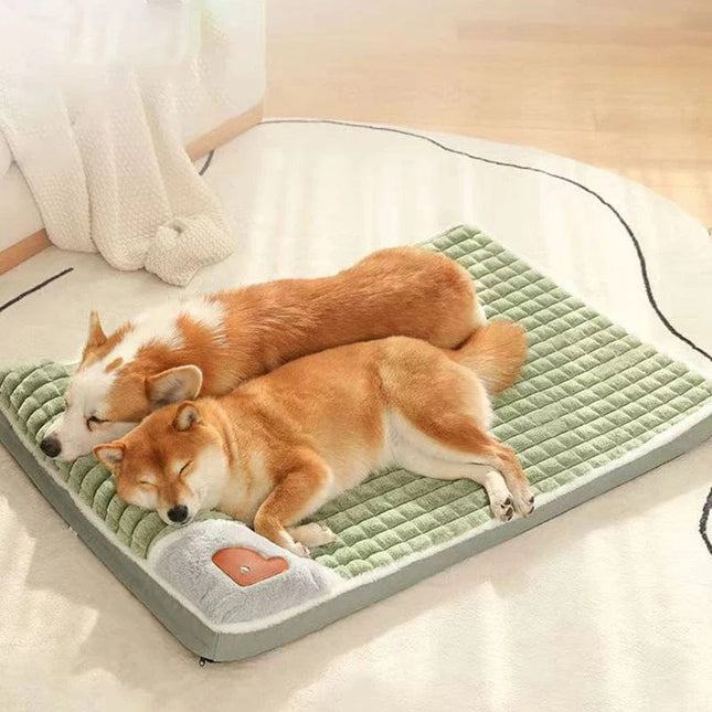 PetEase hondenbed voor kleine en middelgrote honden | Wasbaar en afneembaar | Zacht imitatiebont | Vier seizoenen comfortabel | Geruit design | Afmetingen 50x45 60x40 75x45 100x70 cm