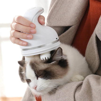 PurrRelax kattenmasseur | 76 massagepunten | Stressverlichting en ontspanning | Draagbaar en USB-oplaadbaar | Geschikt voor katten welzijn