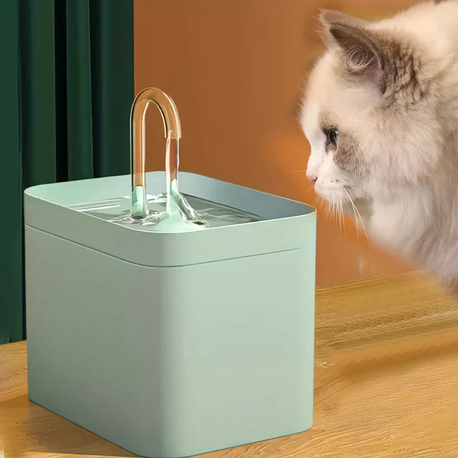 FlowCat Waterfontein voor katten | Stil met meervoudig filtersysteem | 2 liter reservoir | LED-indicator | Roestvrijstalen pijp | Eenvoudig te reinigen