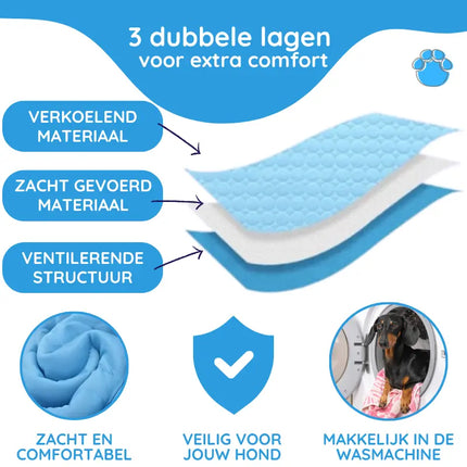 MrFluffyFriend | Premium Cooling Mat for Dogs | Cooling Soft Mat | Portable & Breathable | Safe & Waterproof | Machine Washable