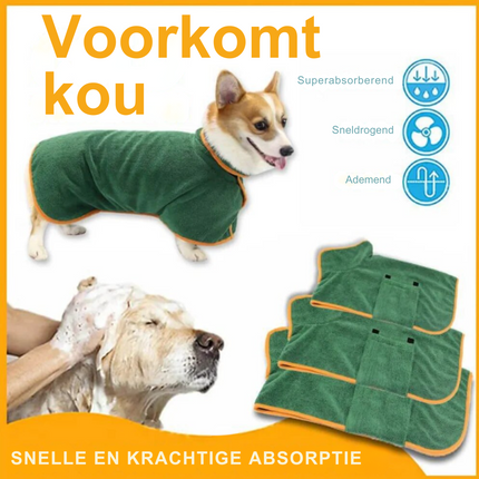 Bart | Luxe Hondenjas Sneldrogend | Warm na Bad en Regen | Verstelbaar en Duurzaam | Diverse Kleuren