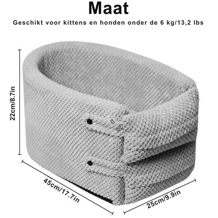 Lotte | Veilig Reiscomfort voor Honden in de Auto | Eenvoudig Te Plaatsen | Zachte Binnenkant | Waterbestendig | Verhoogd Ontwerp