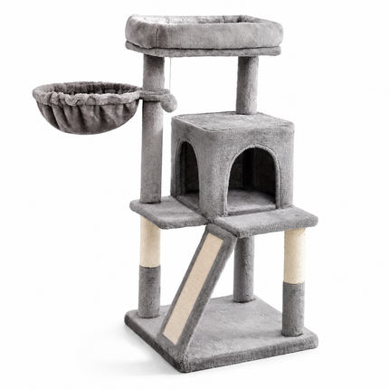 Compacte Kattenboom - KittyClimb - Zachte Ligplekken, Helling en Krabpalen