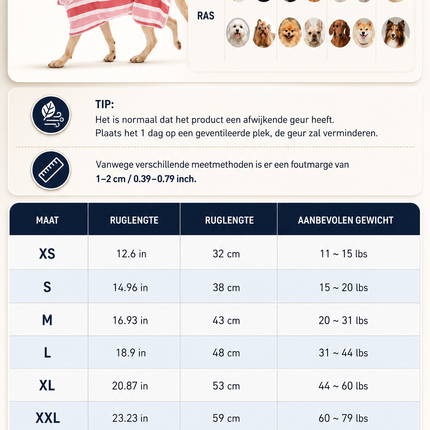 Sneldrogende Hondenbadjas - DryDog - Absorberend, Verstelbaar en Zacht