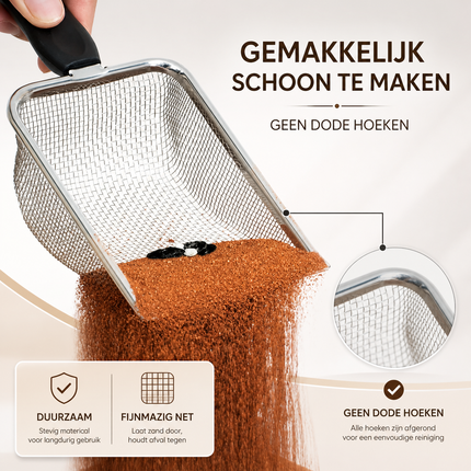 RVS Kattenbakschep - CleanScoop - Duurzaam, Hygiënisch en Eenvoudig Schoon te Maken
