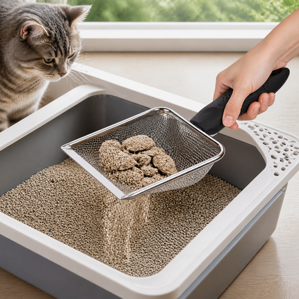 RVS Kattenbakschep - CleanScoop - Duurzaam, Hygiënisch en Eenvoudig Schoon te Maken