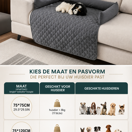 Beschermhoes voor Bank - SofaPaws - Wasbaar, Antislip en Comfortabel
