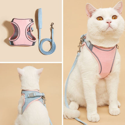 Huisdierentempel™ | Ontsnappingsvrij Katten Tuig met Lijn | Fluweelzacht & Ademend | Comfortabele Pasvorm | Geschikt voor Kittens & Volwassen Katten | Verstelbare Riemen | Veilig Buitenavontuur