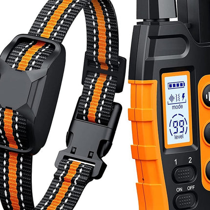 Hondentrainingshalsband met afstandsbediening | Bereik tot 1000 meter | Waterproof | Verstelbaar voor honden 20-51 cm | Oplaadbaar