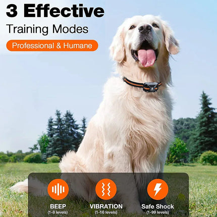 Hondentrainingshalsband met afstandsbediening | Bereik tot 1000 meter | Waterproof | Verstelbaar voor honden 20-51 cm | Oplaadbaar