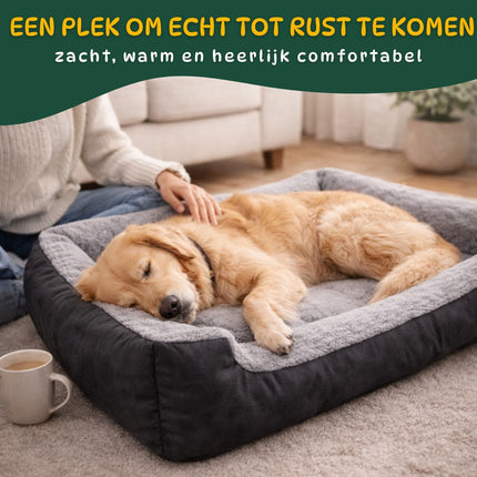 Pluchen Hondenmand met Opstaande Randen