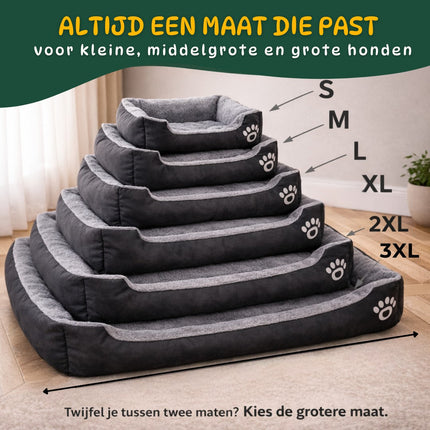 Pluchen Hondenmand met Opstaande Randen