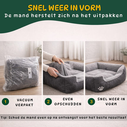 Pluchen Hondenmand met Opstaande Randen