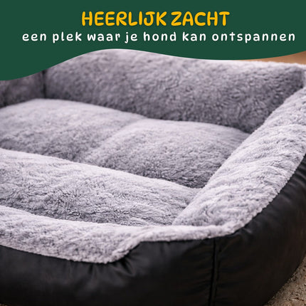Pluchen Hondenmand met Opstaande Randen