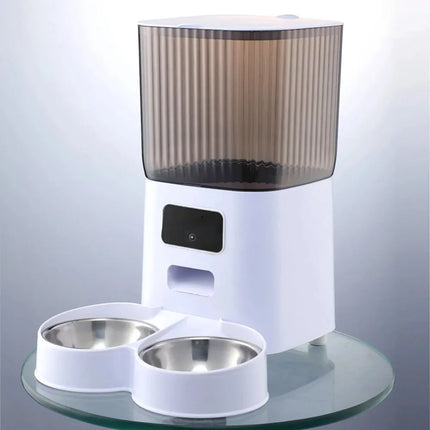 Slimme Voederdispenser 5L voor Katten en Honden | Ingebouwde Camera en Voice Recorder | Bediening via App