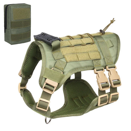 Tactisch Hondentuig voor Middelgrote en Grote Honden | Stevig Nylon | Verstelbaar, Ergonomisch en Comfortabel | Geschikt voor Outdoor, Wandelingen en Training