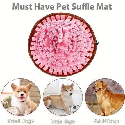 Wasbare Vilt Snuffelmat voor Honden | Opvouwbare Hersenstimulerende Voedselmat | Ideaal voor Mentale en Fysieke Uitdaging