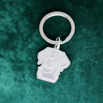 Labrador Sleutelhanger van Roestvrij Staal | Dierenliefhebbers Cadeau | Unisex | Zilver of Goud | Schattige Hondenhanger voor Tassen, Sleutels & DIY Sieraden | Voor Kinderen en Volwassenen