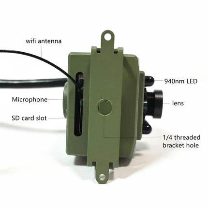 Telecamera WLAN NestCam resistente alle intemperie | HD 1080p | Rilevamento del movimento | Visione notturna | Per la fauna selvatica e il giardino | Connessione stabile | Compatibile con smartphone