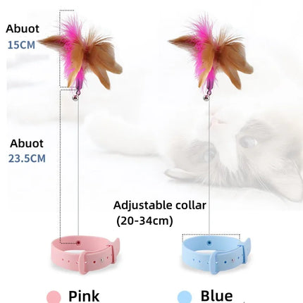 CatPlay Feathers | Flexibel Interactief Speelgoed met Veer en Bel voor Katten | Stimuleert Jachtinstinct | Duurzaam Siliconen