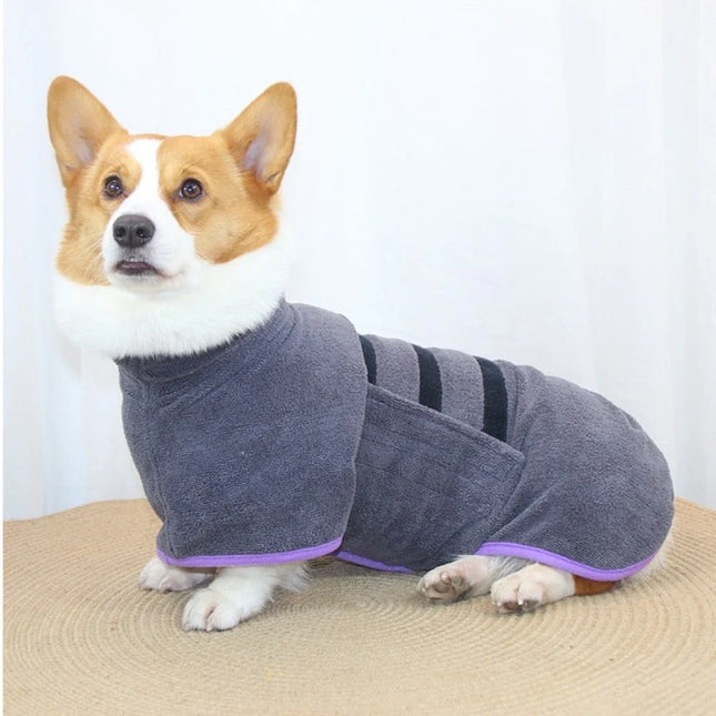 Microvezel Badjas voor Huisdieren | Sneldrogend en Comfortabel | Verstelbare Pasvorm voor Honden en Katten | Maten XS tot 2XL