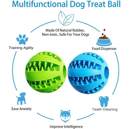 ChewPlay Interactieve Bal voor Honden | Bestand tegen Kauwen | Tandverzorging & Snackverstrekker | Veilig Natuurlijk Rubber