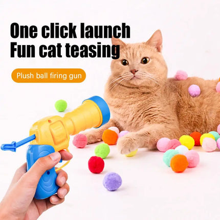 Interactief Katten Speelgoed | Stil Bal Lanceerapparaat | Pluche Ballen | Creatieve Huisdier Spelletjes | Zonder Geluid | Actief Huisdier | Kattenballen | China | Huisdierveilig | Stimulerend Spel | Zonder Chemie