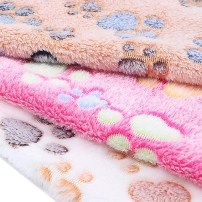 Soft Pet Blanket | Fluffy Coral Fleece | Cartoon Design | Warm & Comfortable | Dog & Cat | Machine Washable | Assorted Colors | Suitable for Couch & Bed | Hand Wash | Pet Supplies
