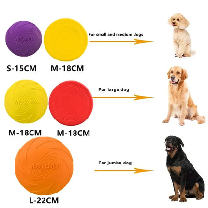 Siliconen Vliegende Schijf 15/18/22 cm | Flexibel, Veilig Voor Tanden | Ideaal Voor Training & Spel | Tandreinigend Hondenspeelgoed