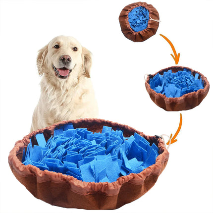 Wasbare Vilt Snuffelmat voor Honden | Opvouwbare Hersenstimulerende Voedselmat | Ideaal voor Mentale en Fysieke Uitdaging