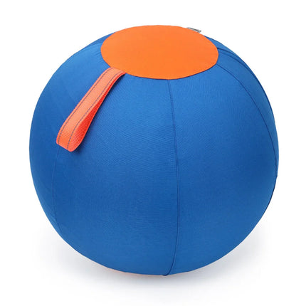 HerdMaster | Duurzame Opblaasbare Speelbal voor Honden, 45 cm | Polyester, Inclusief Handpomp | Blauw & Oranje