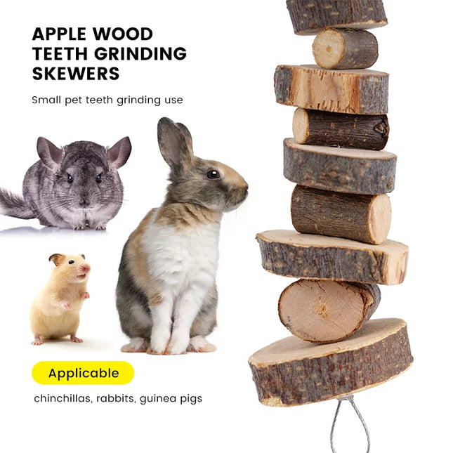 Konijn Hamster Knaagdieren Speelgoed | Houten Kauwspeelgoed Grindstaaf | Stressvrij | Tandgezondheid