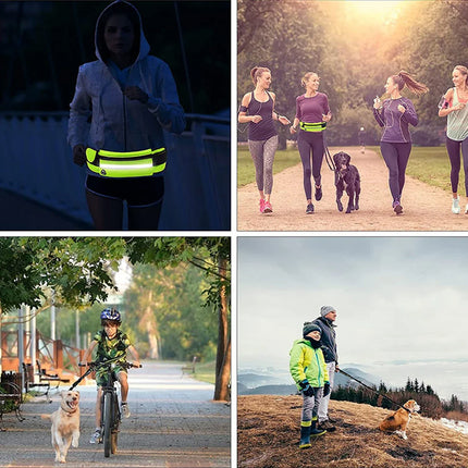 Verstelbare Handsfree Hondenriem met Heuptas | Flexibel en Comfortabel voor Hardlopen en Wandelen | Reflecterende Veiligheidsdetails