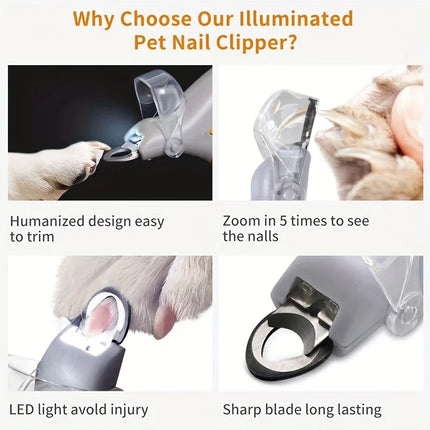 ClawLight met LED-licht voor nauwkeurig knippen | Veilig en comfortabel nagels verzorgen voor honden en katten | Ergonomische handgreep