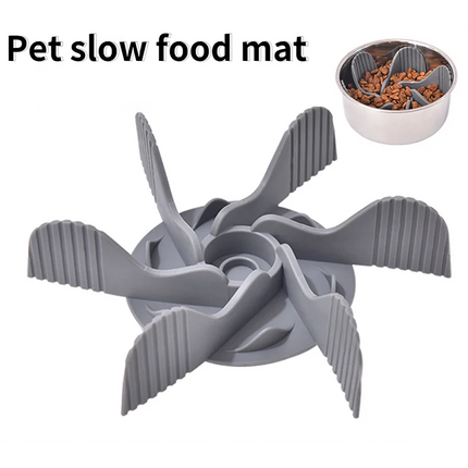 Siliconen Slowfeeder Inzetstuk voor Dierenkommen | Vertraagt Eettempo van Honden en Katten | Veilig en Antislip met Zuignappen
